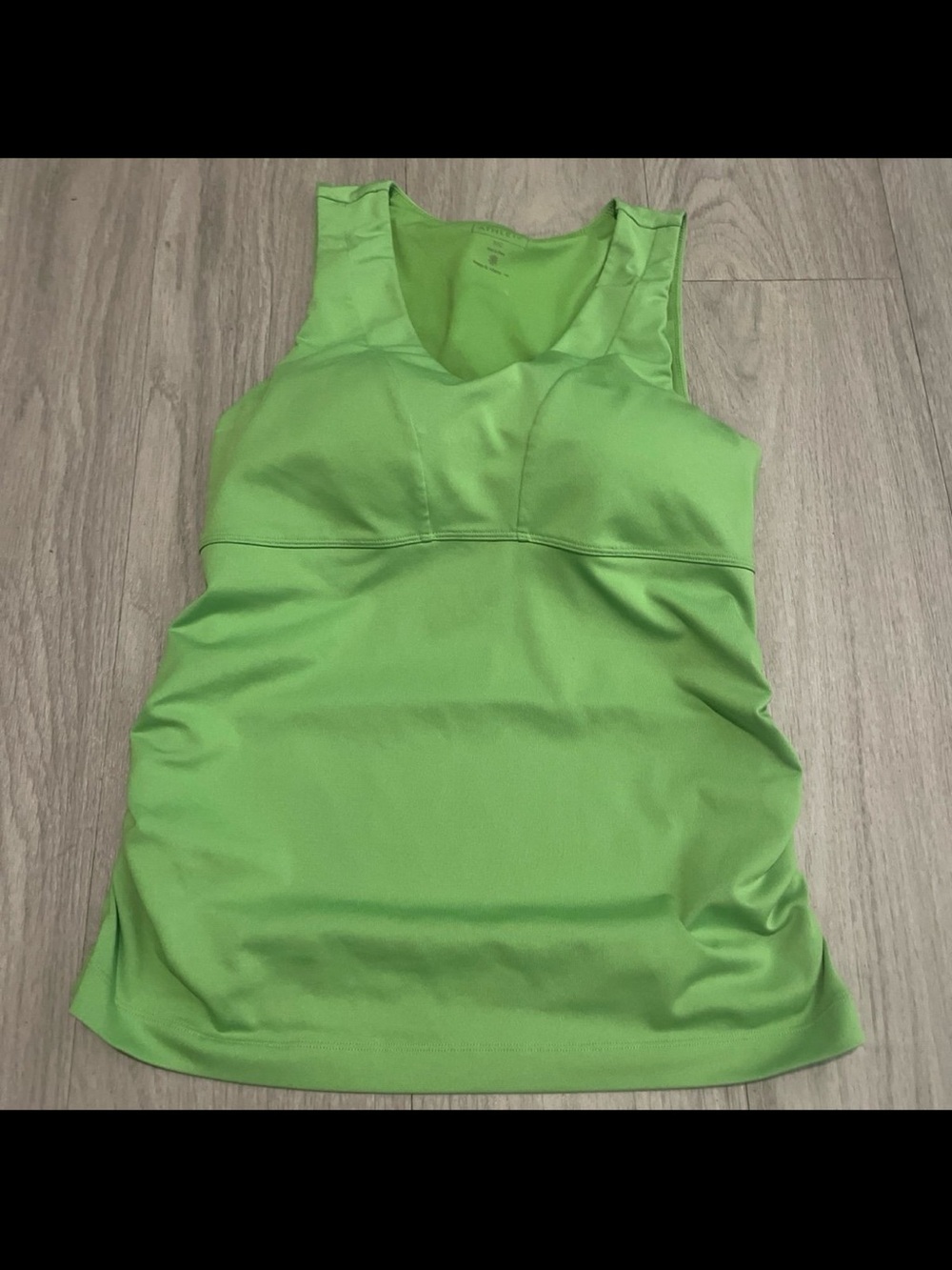 Athleta V‑Neck Performance Tank Top — Lime Green